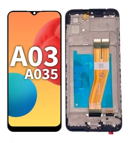 [302014] Modulo Samsung A03 con marco, buzzer, parlante, flex botones Original (RN)