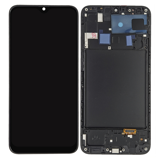 [302027] Modulo Samsung A20 / A205 con marco, buzzer, parlante, flex botones Original Size 6.36inches OLED (RN)