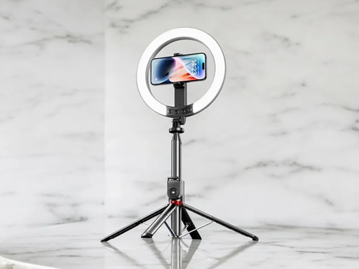 [6290132593516] Cuadripode Aro Led con Soporte de Celular Disparador Bluetooth 230cm 360° P225-Q