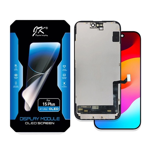 [505011] Modulo Iphone 15 Plus negro (ORIG Soft Oled) IC Removible JK