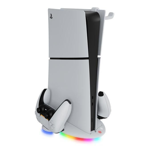 [7892023122363] Base Soporte para Consola Cargadora de Joysticks Cooler PS5 Slim