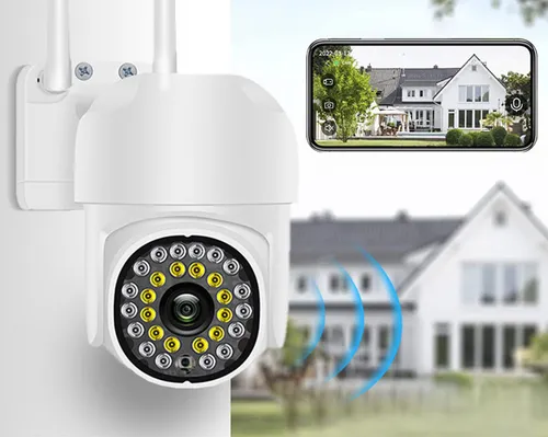 [0723540564770] Camara IP Inalambrica Wifi 360° 1080p Full HD 2 Antenas