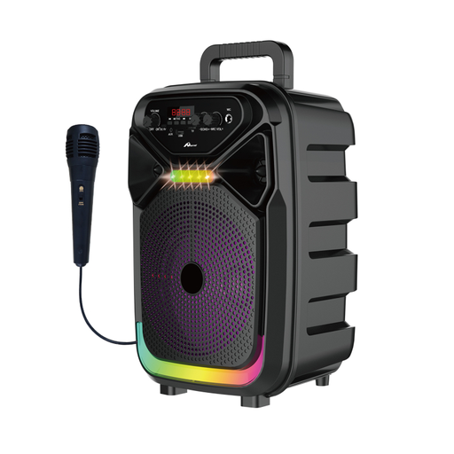 [7796350520840] Parlante Portatil 8" BT Karaoke con Microfono Micro Sd Usb Aux Fm RS-8105 (25x19x37cm)