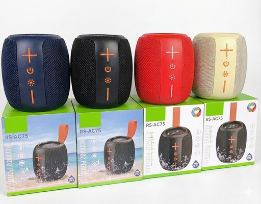 [7796350521304] Parlante Portatil BT Fm Usb Micro Sd Power Bank RS-AC75 (13x11cm)