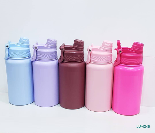 [505077] Botella Termica Acero inoxidable Doble Pico 650ml (Fucsia) LU-4346