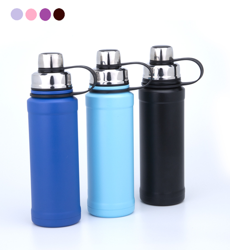 [505083] Botella Termica Acero inoxidable Doble Pico 600ml (Violeta)