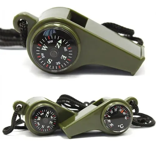 [505153 TL370] Silbato de Supervivencia con Brujula y Termometro