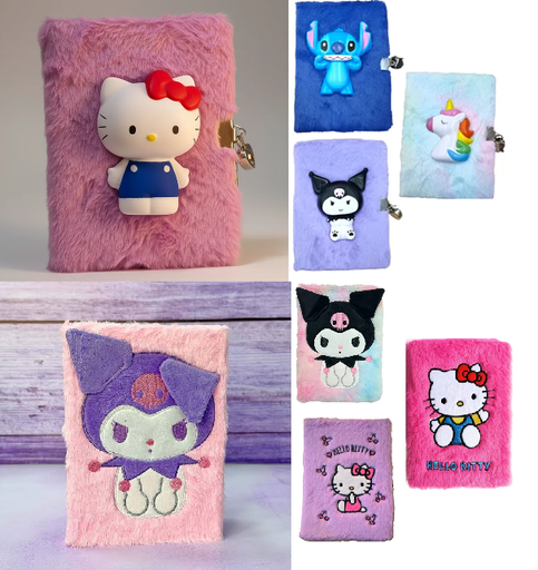 [7802659042003] Agenda Diario Intimo de Peluche Personajes Squishy / Bordado