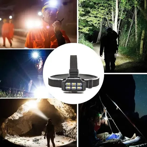 [8518383481603 LN687] Linterna Minera Recargable Usb 6 Led (3 modos) SQ-816