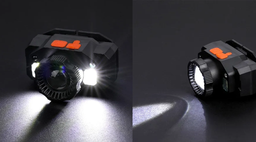 [6956368881512 LN750] Linterna Minera Recargable 3 Modos con Alerta de Luz Roja y Sensor de Movimiento