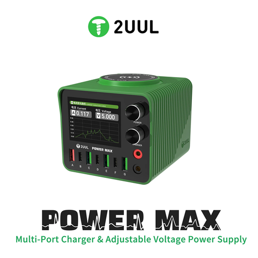 [505333 PC01] Cargador Multiple Qi 4 Usb / 3 PD Voltaje Ajustable 200w 2UUL