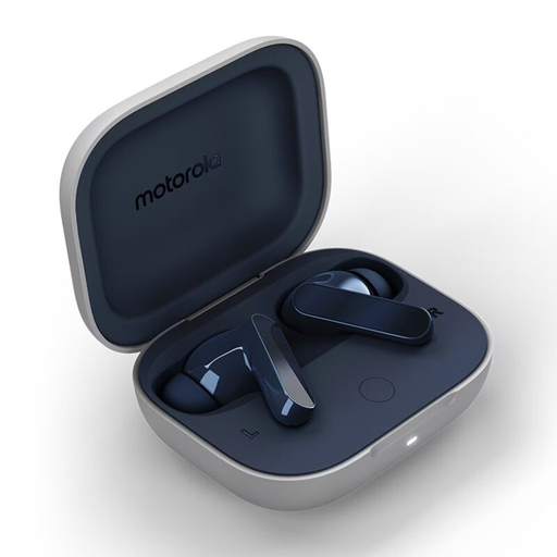 [0840023268397] Auricular Bluetooth 5.4 Doble Moto Buds 5 con Base Cargadora (ORIGINAL) Azul