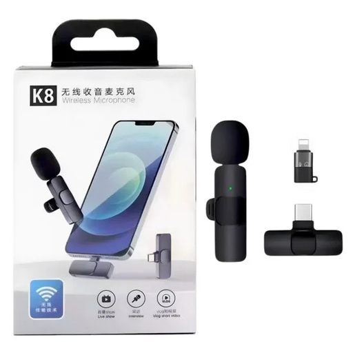 [6882025101153] Microfono Corbatero Inalambrico Tipo C - Lightning K8