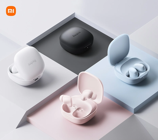 [6941812791295] Auricular Bluetooth 5.4 Doble Xiaomi Redmi Buds 6 Play con Base Cargadora Rosa (ORIGINAL)