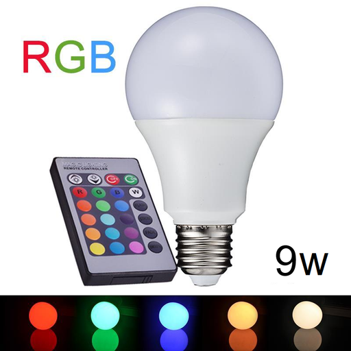 [6290132593035] Foco LED RGB con Control Remoto 9w