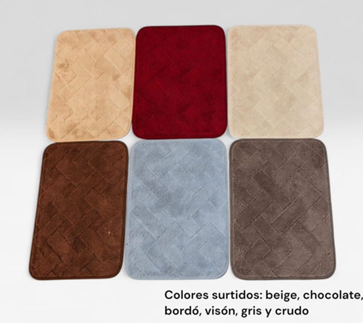 [7782601021808] Alfombra de Baño Felpudo Colores Surtidos (38x58cm) TH-218