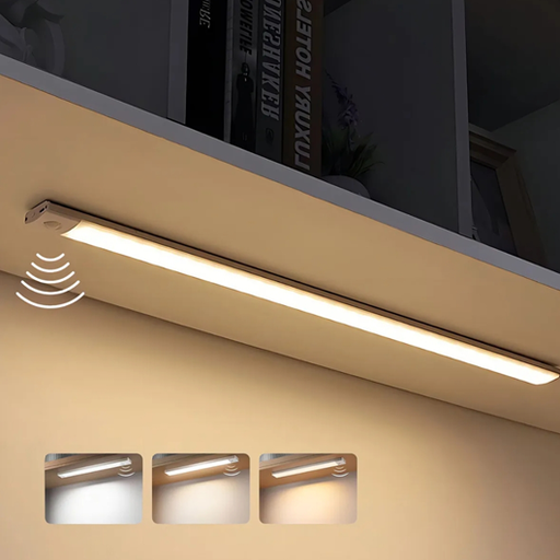 [7769528978767] Luz Placard Recargable Led con Iman y Sensor 3 intensidades (40cm)