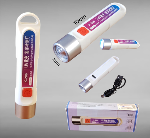 [7769528978637] Luz Detector de Billetes Ultravioleta Recargable K-206