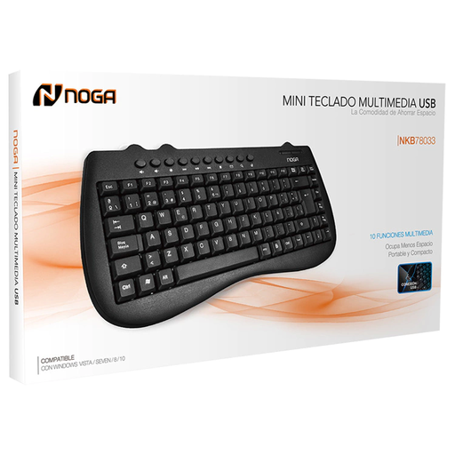 [7798137384751] Mini Teclado Multimedia Usb Noga NKB-78033