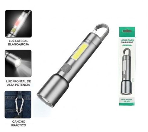 [9780209979635] Linterna Recargable Cob + Led con Zoom JS-7386