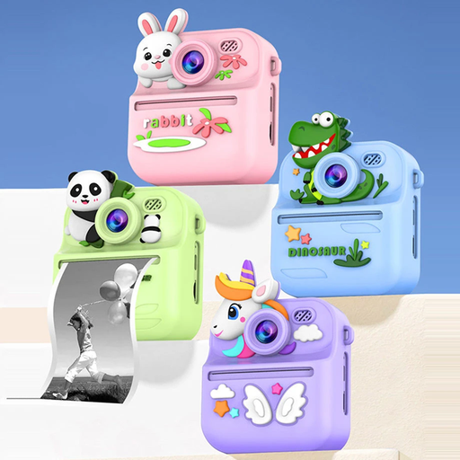 [6290132596050] Mini Camara Infantil Impresora Termica Instantanea con Funda SQ-XJ09D