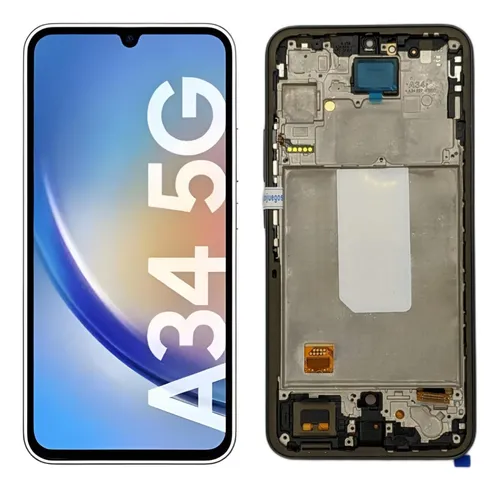 [505589] Modulo Samsung A34 4G / 5G con marco negro (OLED Gold Edition)