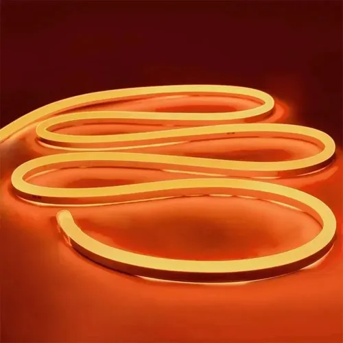 [9689686668899] Kit Tira Led Neon Flexible con Fuente 5A 12v 5m Naranja
