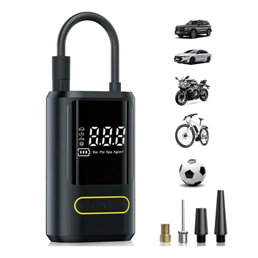 [CZK-EB13A] Mini Compresor de Aire Recargable 60W con Linterna y Boquillas
