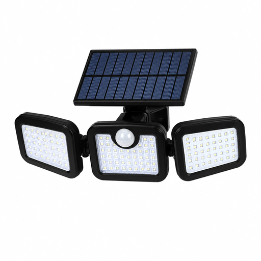 [6290132597002] Reflector Led Solar Triple con Sensor de Movimiento IP Seisa KQ-JD2656