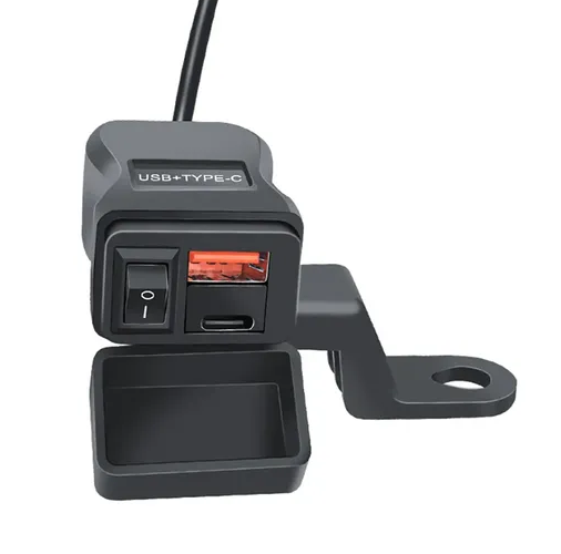 [6290132598061] Cargador para Moto 12v a Usb + PD con Interrruptor YC-A149PD