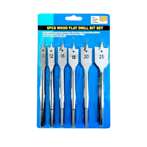 [7769528981200] Set de Mechas Planas para Madera 6pcs